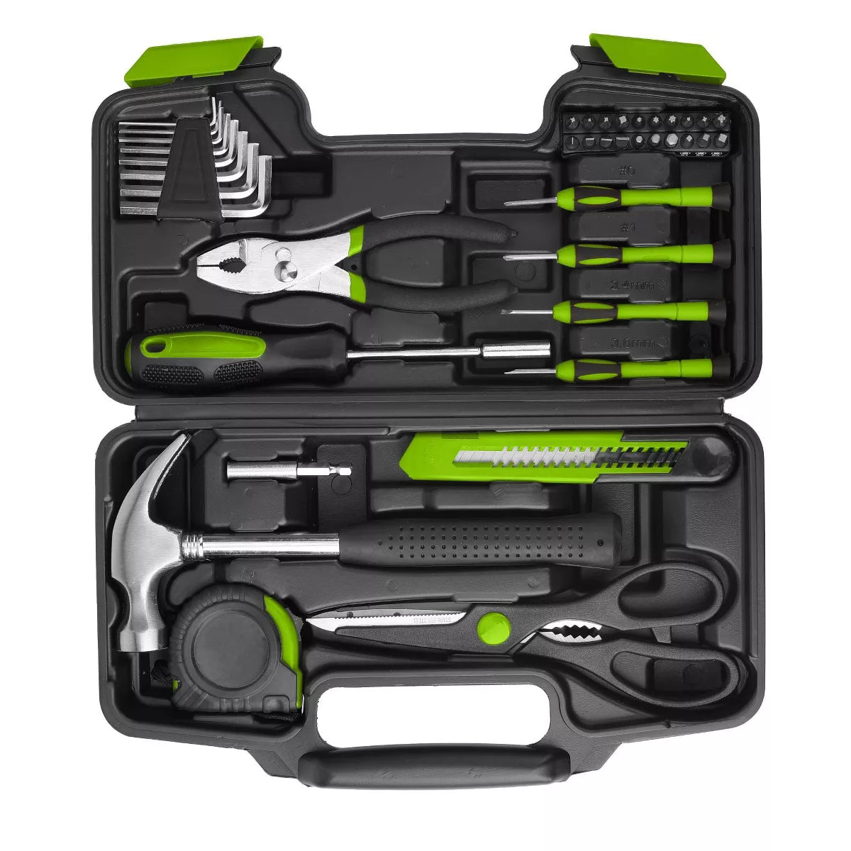 Household Tool Kit with Hand Tools and Storage Case